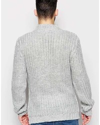 grauer Strick Rollkragenpullover von Asos