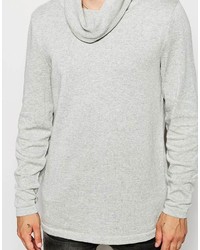 grauer Strick Rollkragenpullover von Asos