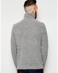 grauer Strick Rollkragenpullover von Asos