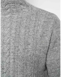 grauer Strick Rollkragenpullover von Asos