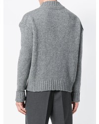 grauer Strick Rollkragenpullover von Jil Sander