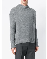 grauer Strick Rollkragenpullover von Jil Sander