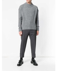 grauer Strick Rollkragenpullover von Jil Sander