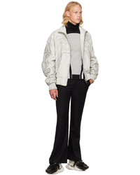 grauer Strick Rollkragenpullover von Balmain