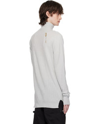 grauer Strick Rollkragenpullover von Boris Bidjan Saberi