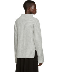 grauer Strick Rollkragenpullover von Cédric Charlier