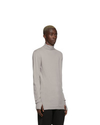 grauer Strick Rollkragenpullover von Boris Bidjan Saberi