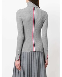 grauer Strick Rollkragenpullover von Thom Browne