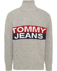 grauer Strick Rollkragenpullover von Tommy Jeans