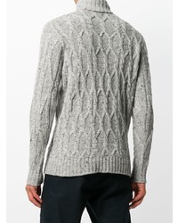 grauer Strick Rollkragenpullover von Drumohr