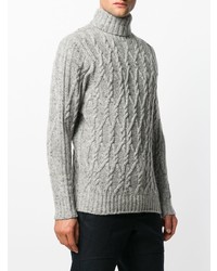 grauer Strick Rollkragenpullover von Drumohr