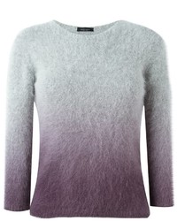 grauer Strick Wollpullover von Roberto Collina