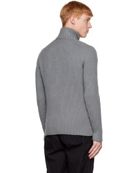 grauer Strick Wollrollkragenpullover von Norse Projects ARKTISK