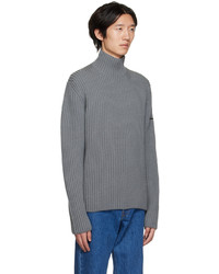 grauer Strick Wollrollkragenpullover von Norse Projects ARKTISK