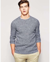 grauer Strickpullover von Asos