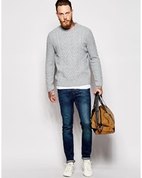 grauer Strickpullover von Asos