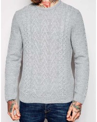 grauer Strickpullover von Asos