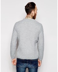 grauer Strickpullover von Asos