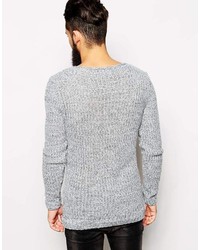 grauer Strickpullover von Asos