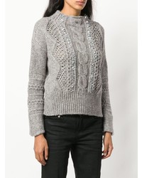 grauer Strickpullover von Ermanno Scervino