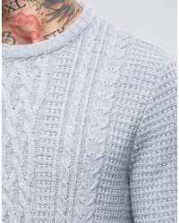 grauer Strickpullover von Asos