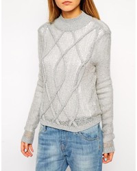 grauer Strickpullover von Asos