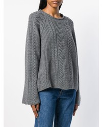 grauer Strickpullover von Le Kasha