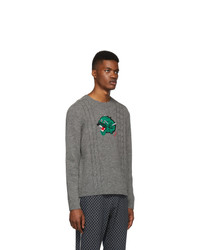 grauer Strickpullover von Gucci