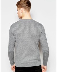 grauer Strickpullover von Jack and Jones