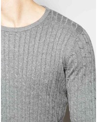 grauer Strickpullover von Jack and Jones