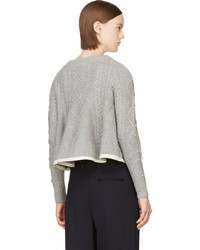 grauer Strickpullover von Sacai