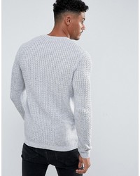 grauer Strickpullover von Asos