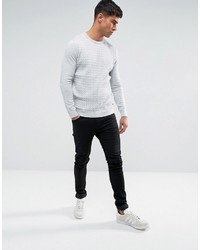 grauer Strickpullover