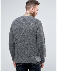 grauer Strickpullover von Asos