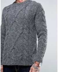 grauer Strickpullover von Asos