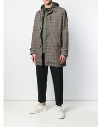 grauer Trenchcoat mit Schottenmuster von Paltò