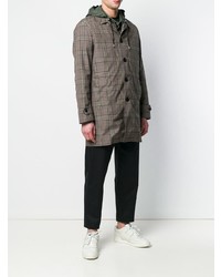 grauer Trenchcoat mit Schottenmuster von Paltò