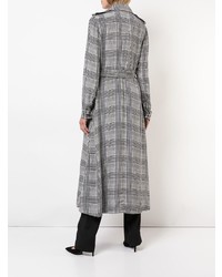 grauer Trenchcoat mit Schottenmuster von Fleur Du Mal