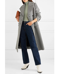 grauer Tweed Mantel mit Fischgrätenmuster von Burberry