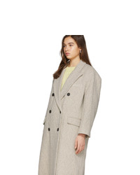 grauer Tweed Mantel mit Fischgrätenmuster von Isabel Marant Etoile