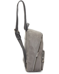 grauer Wildleder Rucksack von Stella McCartney