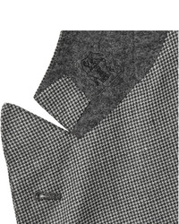 grauer Wollanzug mit Hahnentritt-Muster von Brunello Cucinelli