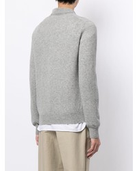 grauer Wollpolo pullover von Comme Des Garcons Play