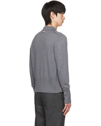 grauer Wollpolo pullover von Thom Browne