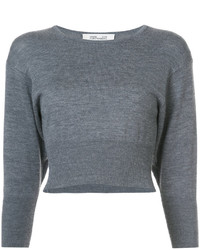 grauer Wollpullover