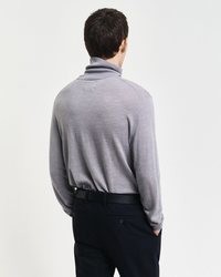 grauer Wollrollkragenpullover von Gant