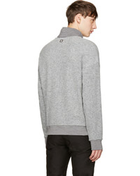 grauer Wollrollkragenpullover von Wooyoungmi