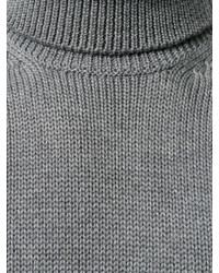 grauer Wollrollkragenpullover von Roberto Collina