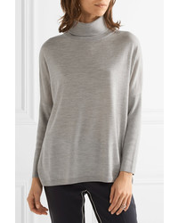 grauer Wollrollkragenpullover von Allude