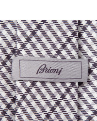 graues Baumwolle Einstecktuch mit Schottenmuster von Brioni